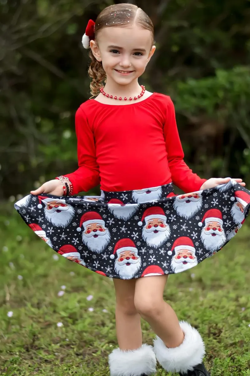 1 left! 3T ~ Twirl Skort ~ Snowy Santa