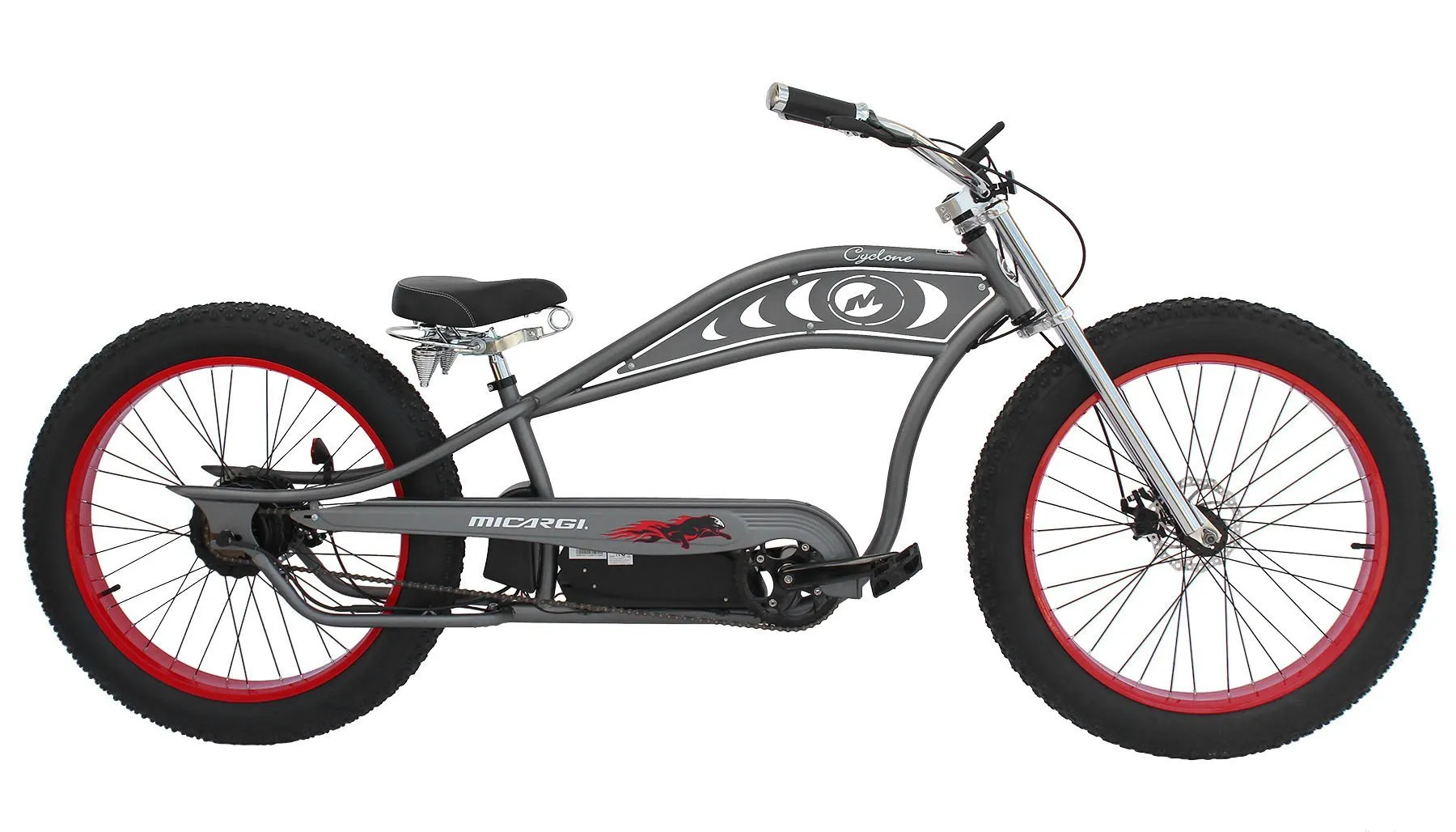 26" Micargi Cyclone 48V Electric Fat Tire Beach Cruiser