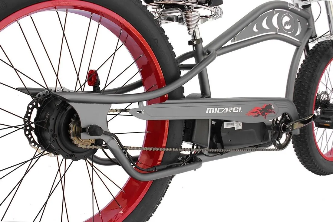 26" Micargi Cyclone 48V Electric Fat Tire Beach Cruiser