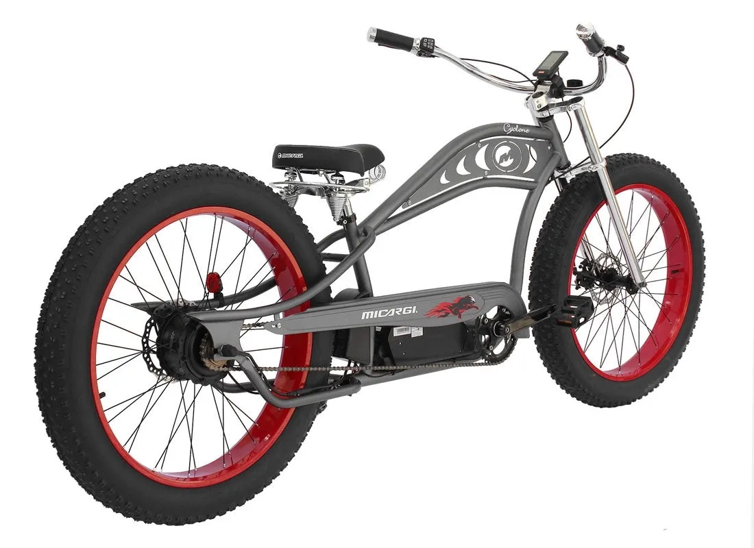 26" Micargi Cyclone 48V Electric Fat Tire Beach Cruiser