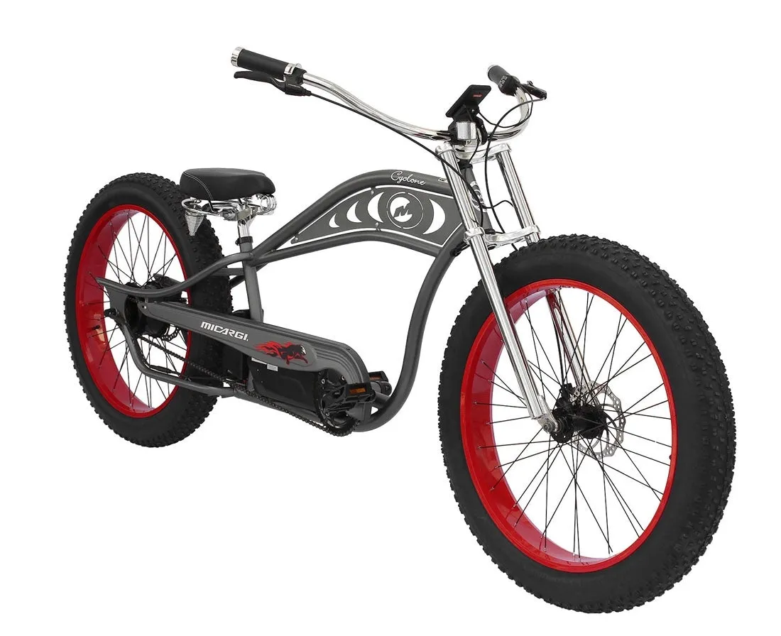 26" Micargi Cyclone 48V Electric Fat Tire Beach Cruiser