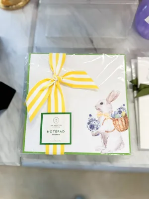 8.5X8.5 SLAB STOCK NOTEPAD | GINGER JAR BUNNY
