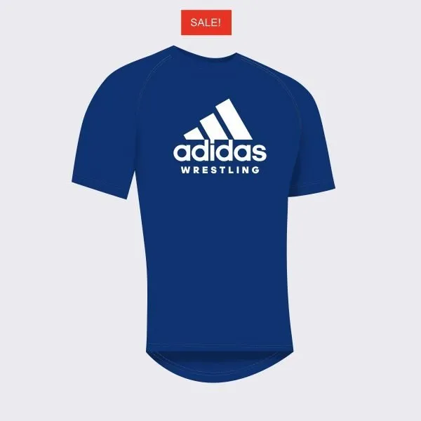 aA502p-Adidas Wrestling Printed Compression Training Shirt