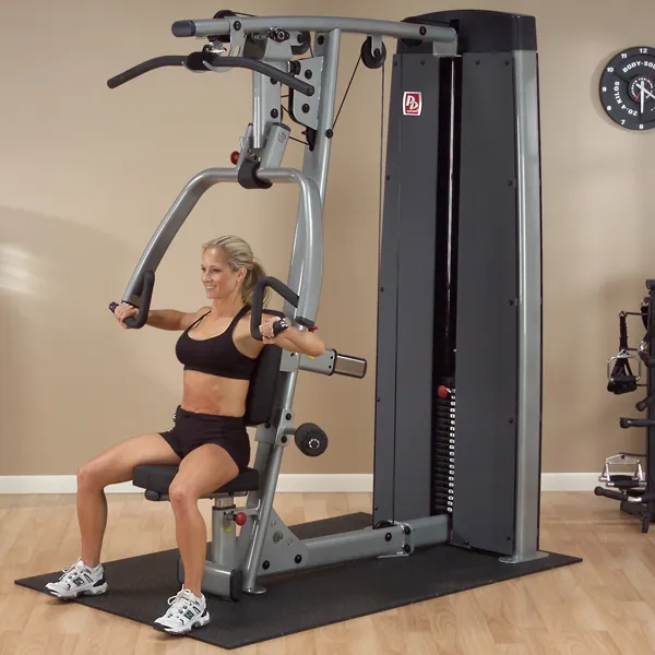 Body-Solid Pro Dual Vertical Press & Lat Machine (210lb Weight Stack)