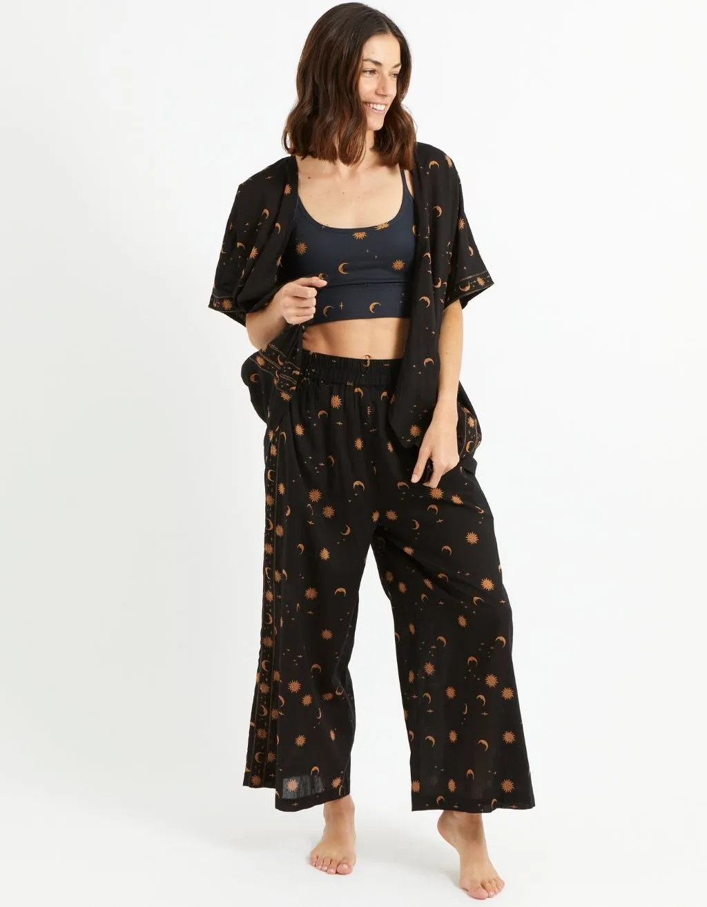 Cotton Yoga Pants - Mystic