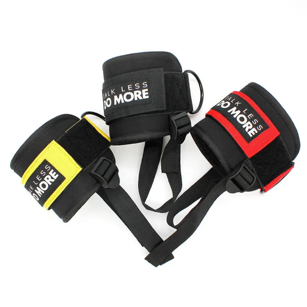 Double D Ring Ankle Straps For Cable Machines Padded Fitness Cuffs For Gym Leg Extensions