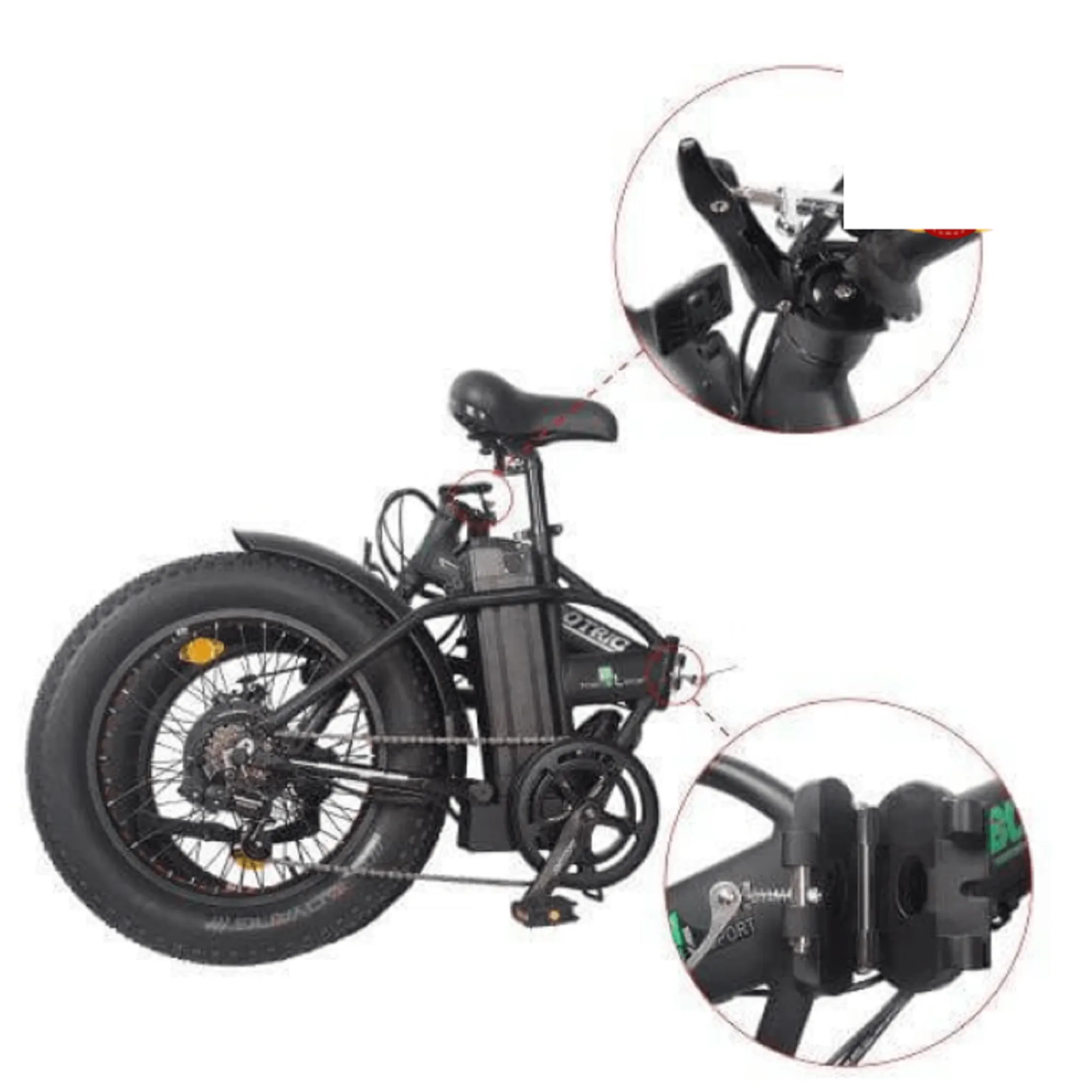 Ecotric 500W 20" Fat Portable and Folding Electric Bike