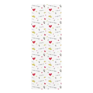 Inspirational Rubber Yoga Mat - I Make Me Happy Design for Mindfulness & Fitness