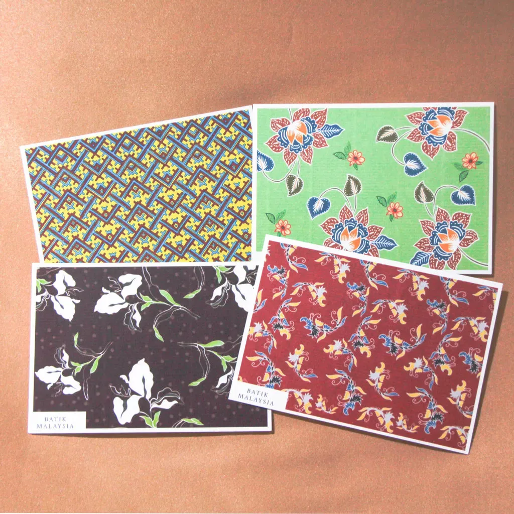 Life Design Studio: Woven Batik And Songket Postcard