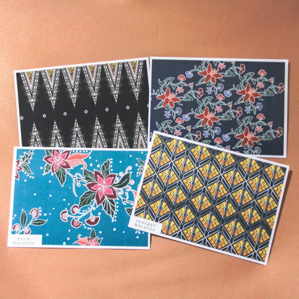 Life Design Studio: Woven Batik And Songket Postcard