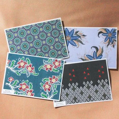 Life Design Studio: Woven Batik And Songket Postcard