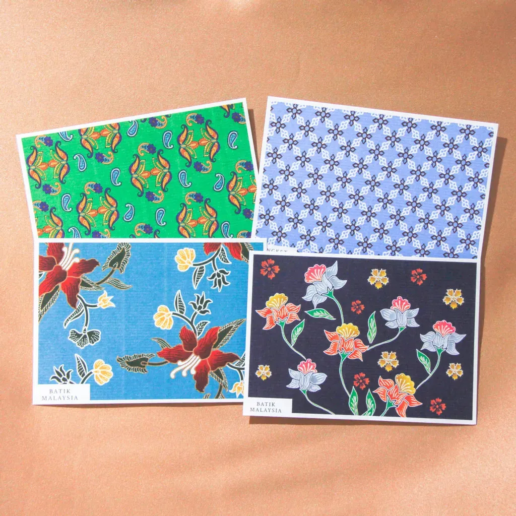 Life Design Studio: Woven Batik And Songket Postcard