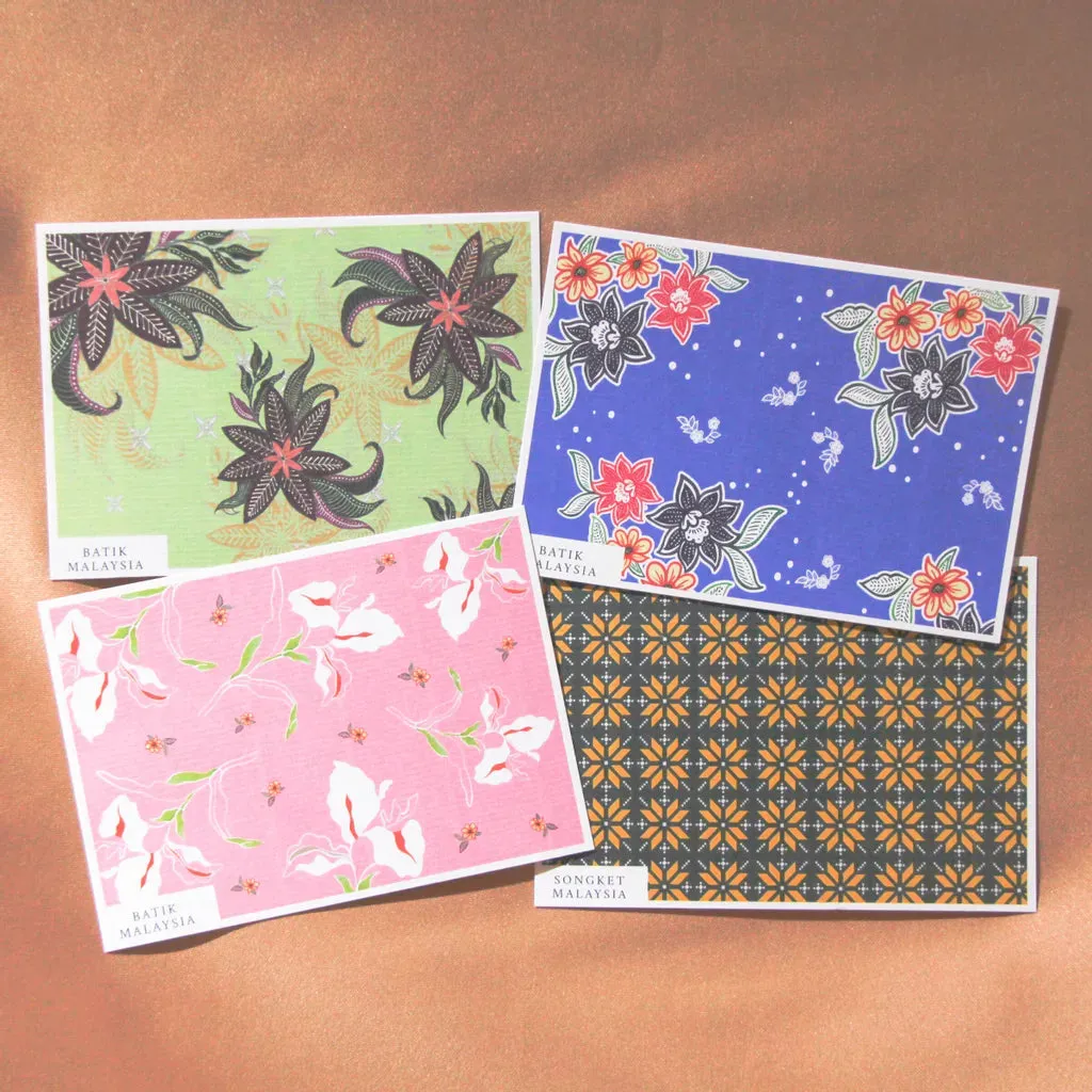 Life Design Studio: Woven Batik And Songket Postcard