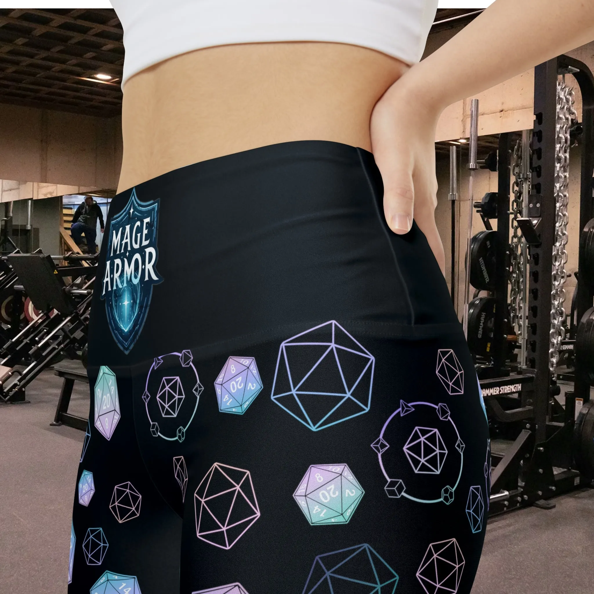 Mage Armor Cascading d20s Women's Workout Shorts (AOP) - RPG-Inspired Fitness Apparel