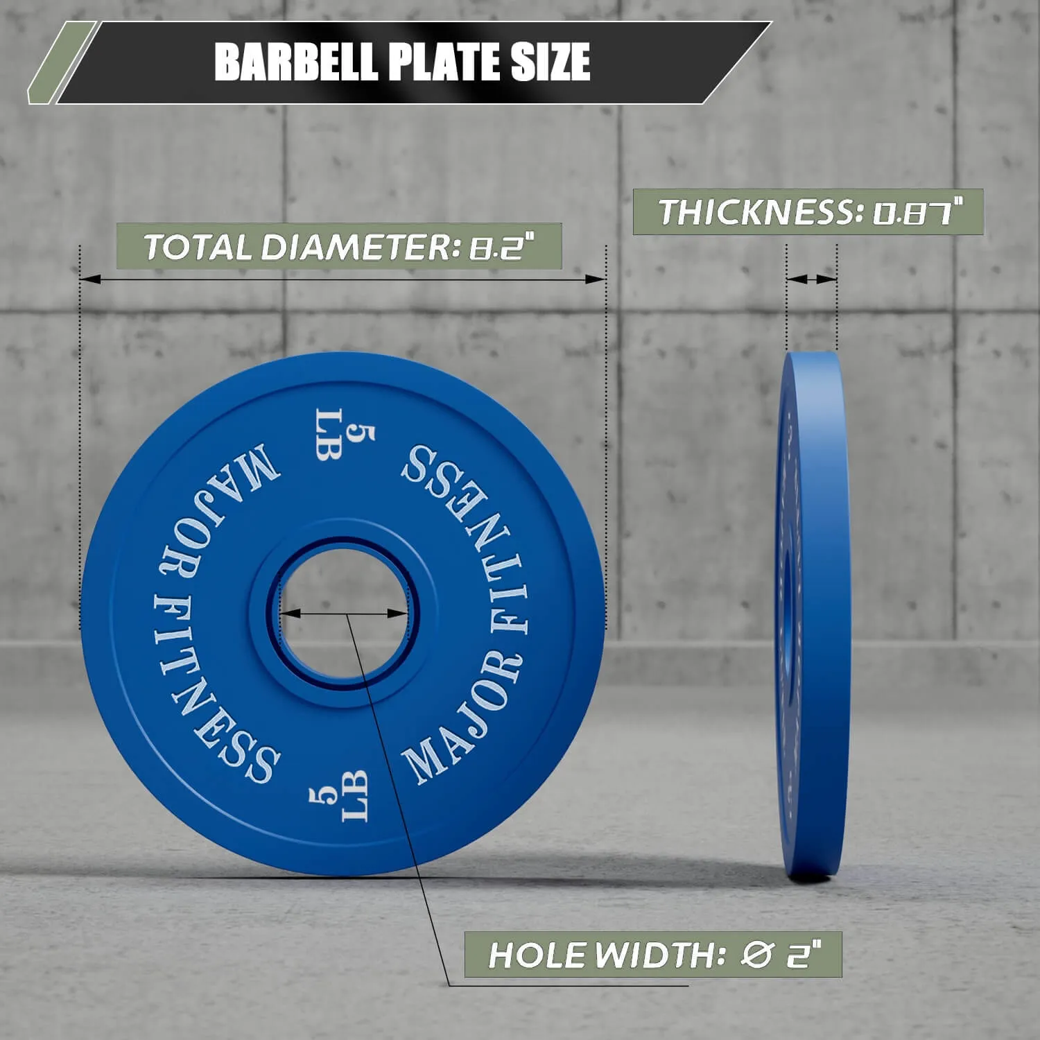 MAJOR FITNESS Change Plates 1.25LB-10LB Set