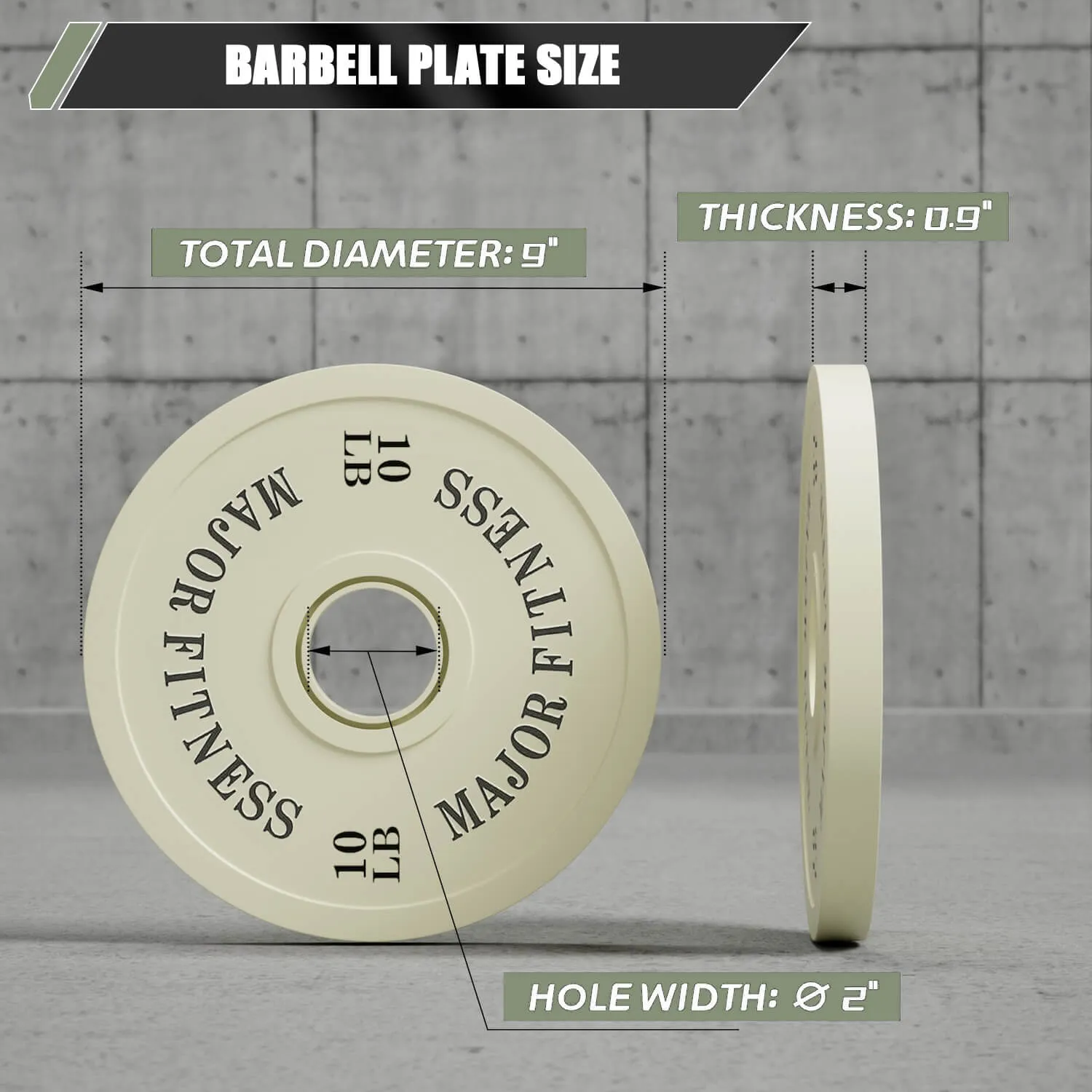 MAJOR FITNESS Change Plates 1.25LB-10LB Set