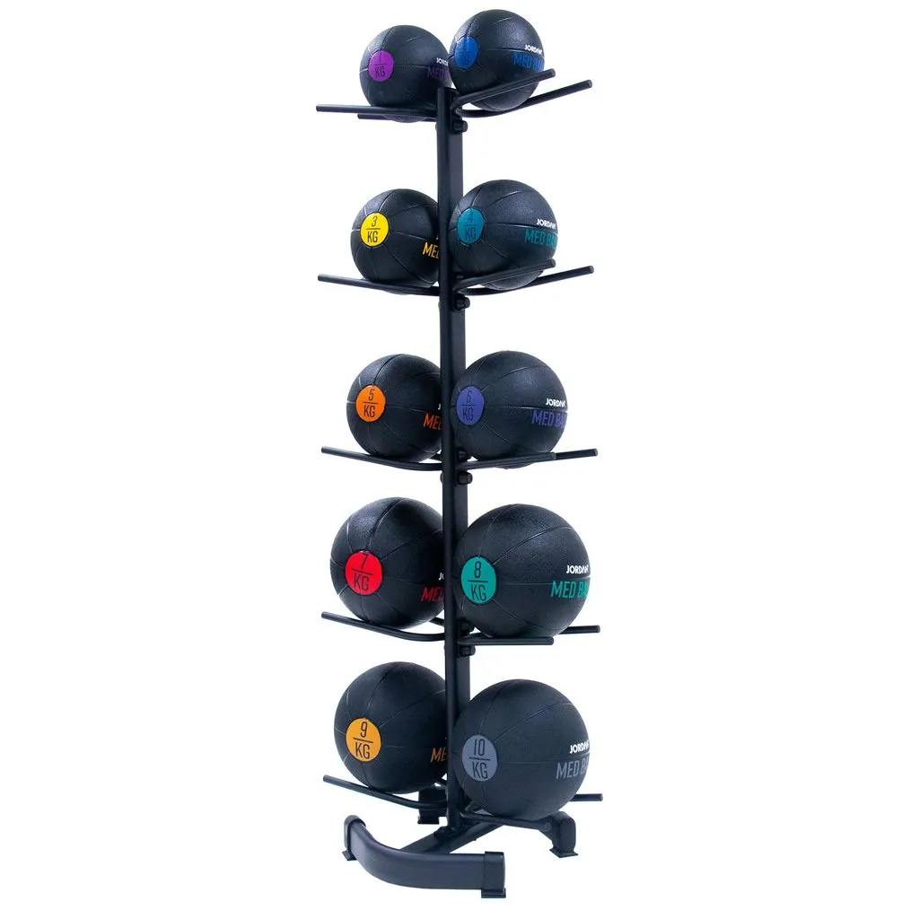 Medicine Ball Rack Empty (holds 10) - Black or Grey