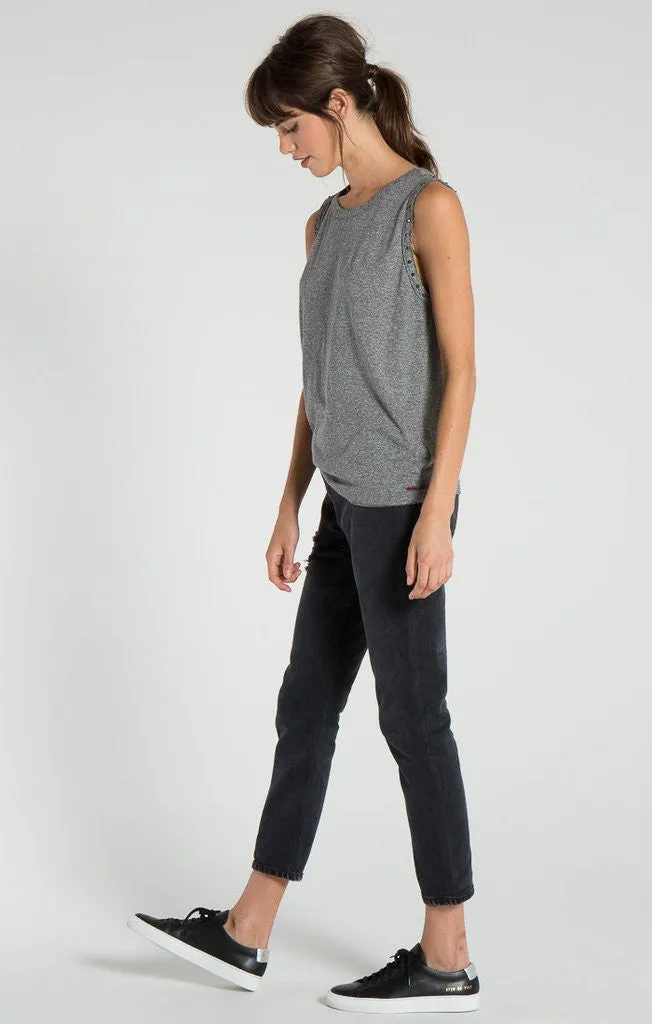 n:Philanthropy - Edith Muscle Tank With Studs Heather Grey