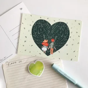 Qiara's Love is in the Air Postcard