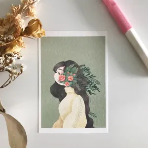 Qiara's Peony Postcard