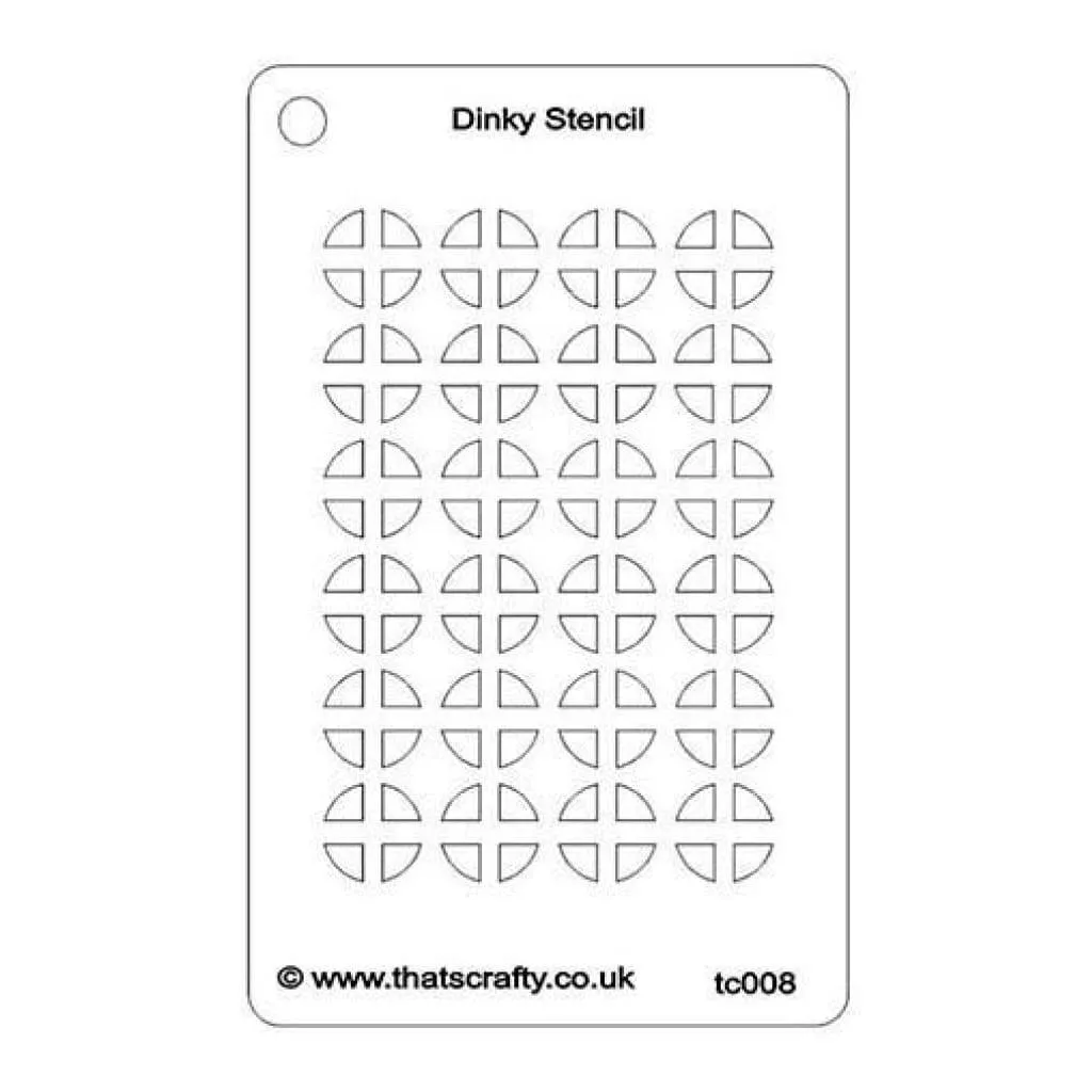 That's Crafty Dinky Stencil 3In.X4.75In. Quarter Circles Background*