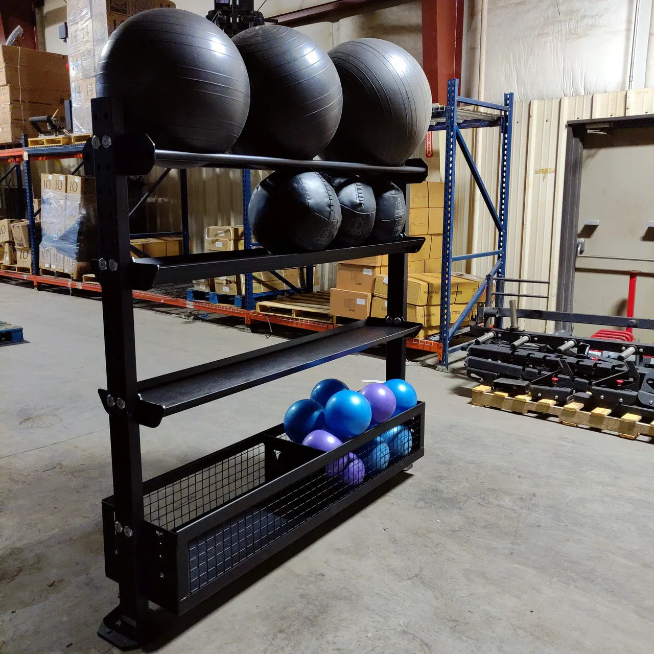 Throwdown Storage Unit (Bolt-Down) for Medicine Balls, Dumbbells, and MORE!