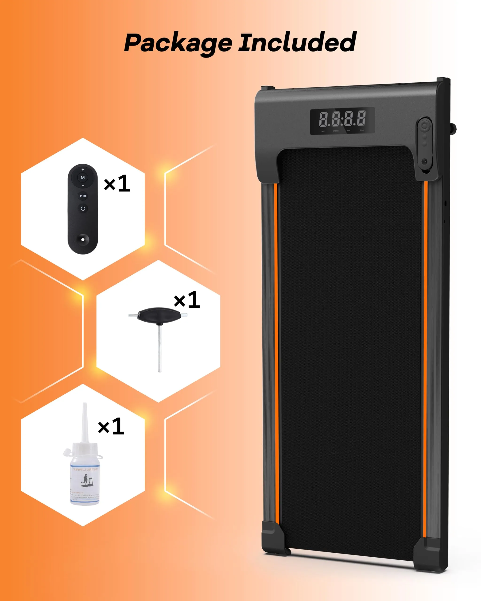YRUN Walking Pad Under Desk Treadmill for Home and Office, Portable Small Treadmill 2.5HP Super Quiet Brushless Motorized Walking Jogging Running Machine with Remote Control