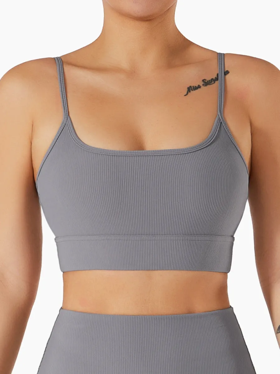 ZASUWA Female Ribbed Adjustble Strape Sports Bras