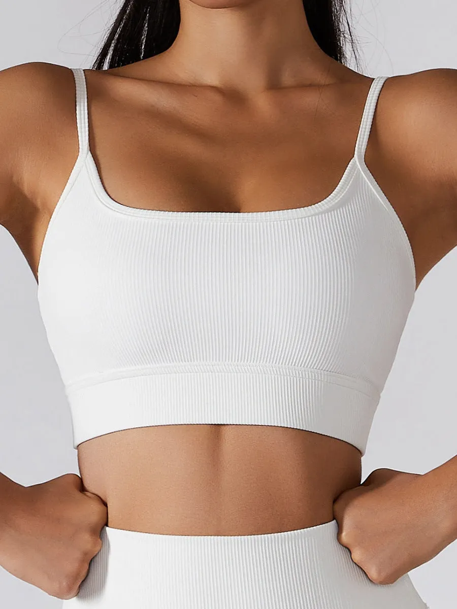 ZASUWA Female Ribbed Adjustble Strape Sports Bras